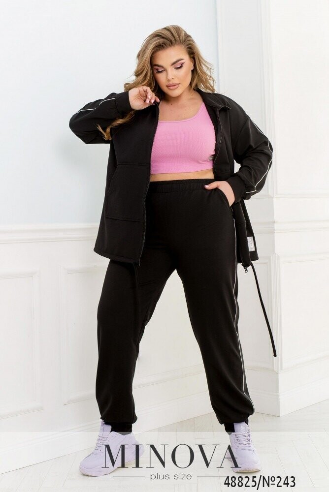 Спортивний Костюм №243-Чорний Спортивний Костюм №243-Чорний