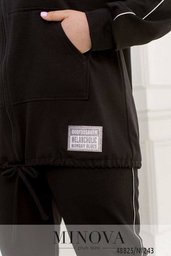 Спортивний Костюм №243-Чорний Спортивний Костюм №243-Чорний