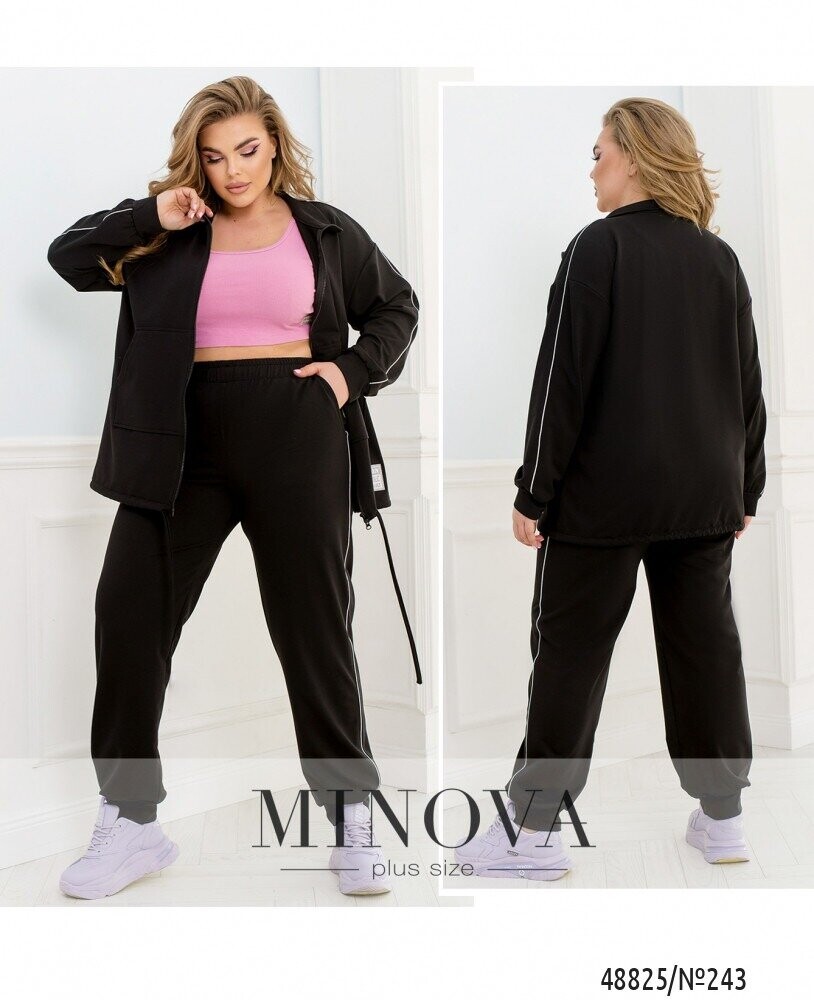 Спортивний Костюм №243-Чорний Спортивний Костюм №243-Чорний
