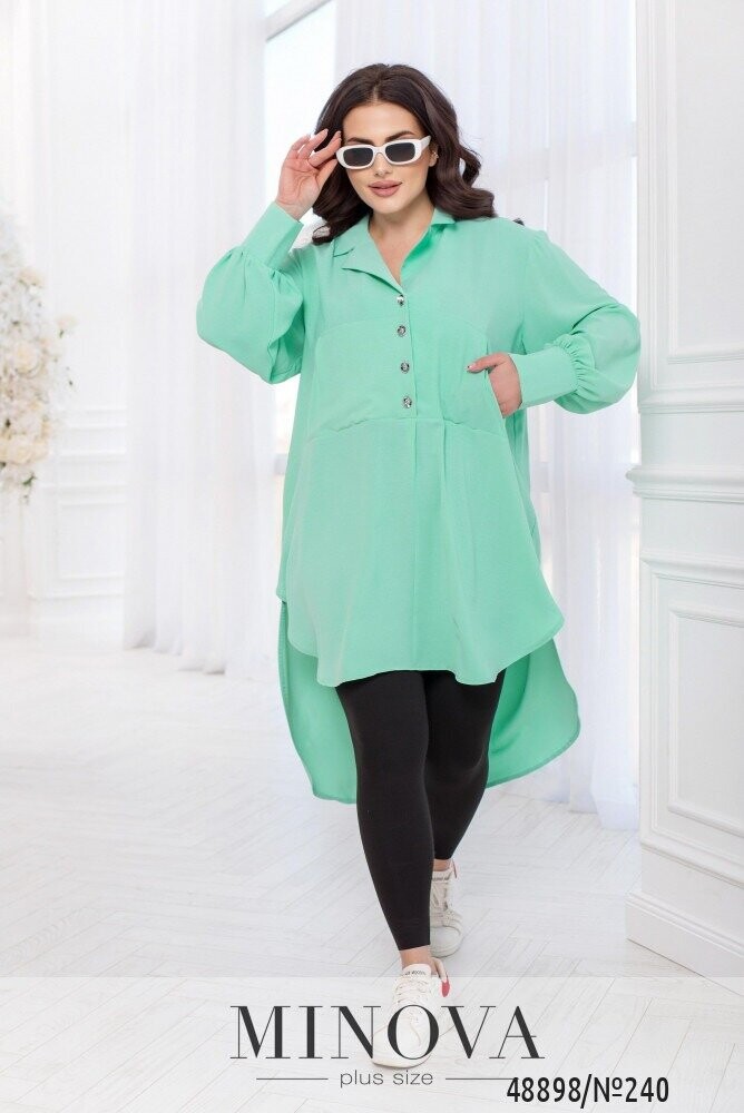 Рубашка №240-Ментоловий