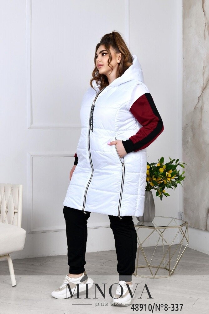 Спортивный Костюм 3 №8-337-Марсала-Білий Спортивный Костюм 3 №8-337-Марсала-Білий