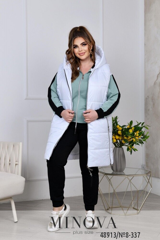 Спортивный Костюм 3 №8-337-Оливка-Білий Спортивный Костюм 3 №8-337-Оливка-Білий