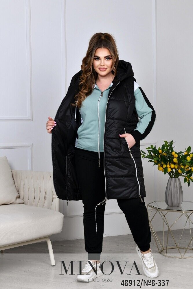 Спортивный Костюм 3 №8-337-Оливка-Чорний