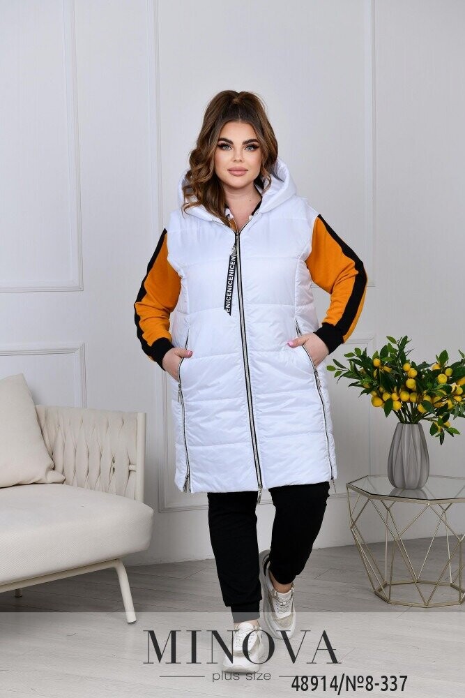 Спортивный Костюм 3 №8-337-Гірчиця-Білий Спортивный Костюм 3 №8-337-Гірчиця-Білий