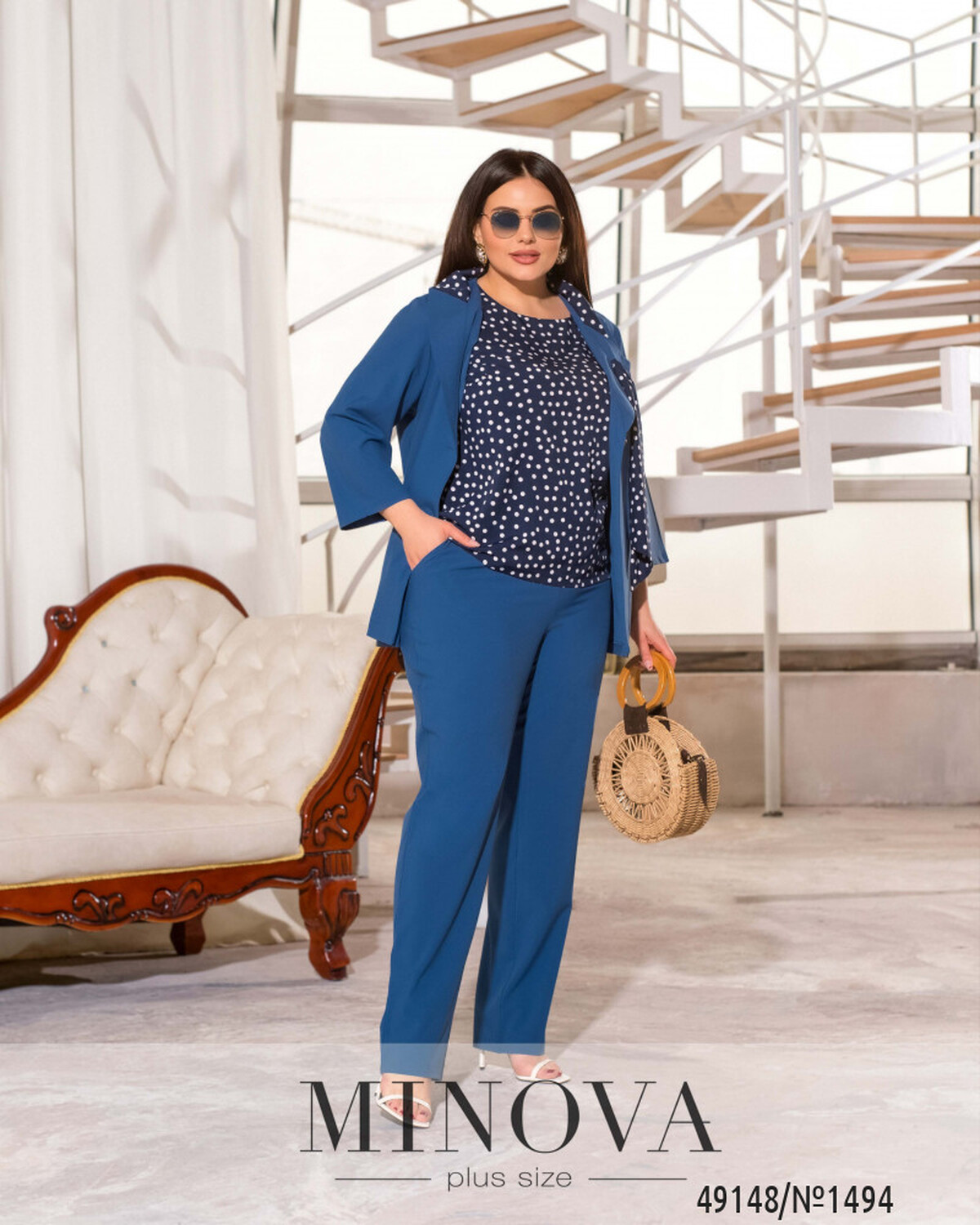 Костюм 3-ка №1494-джинсовий