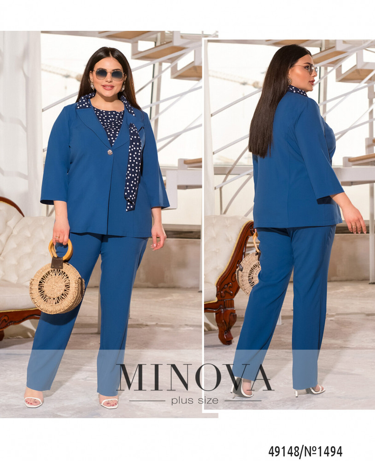 Костюм 3-ка №1494-джинсовий