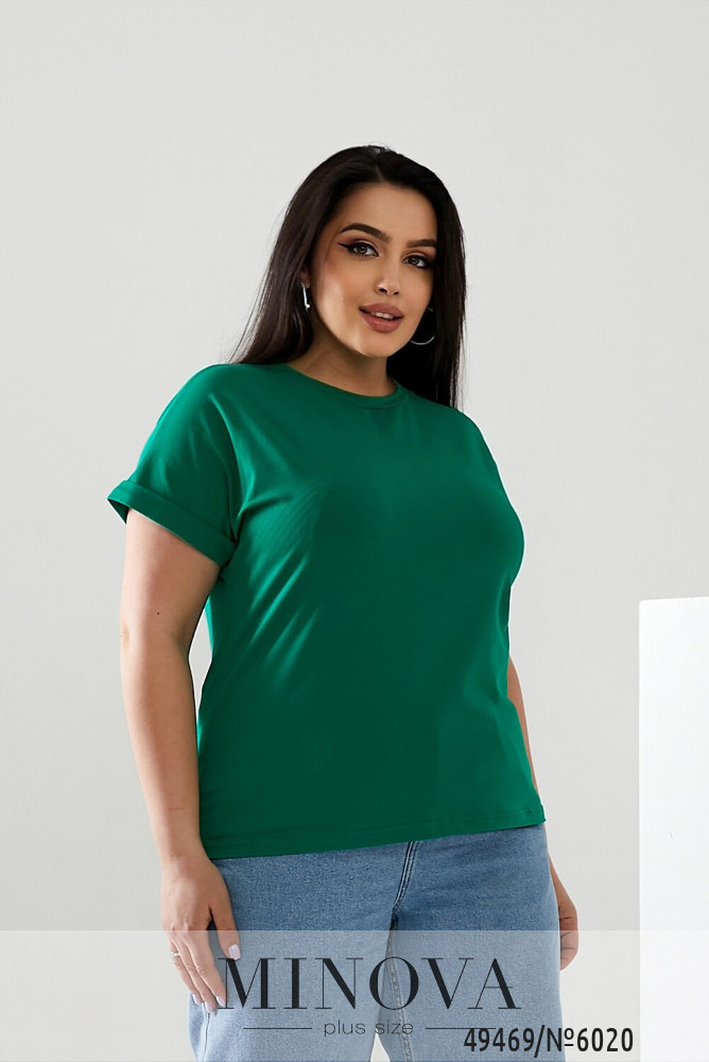 Футболка №6020-зелений