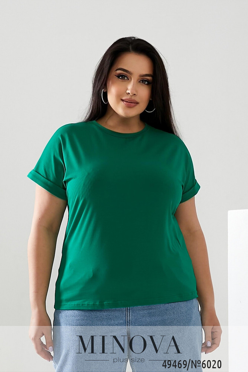 Футболка №6020-зелений