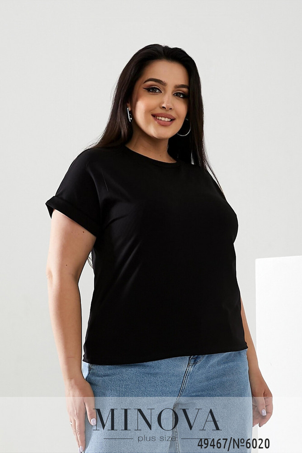 Футболка №6020-чорний