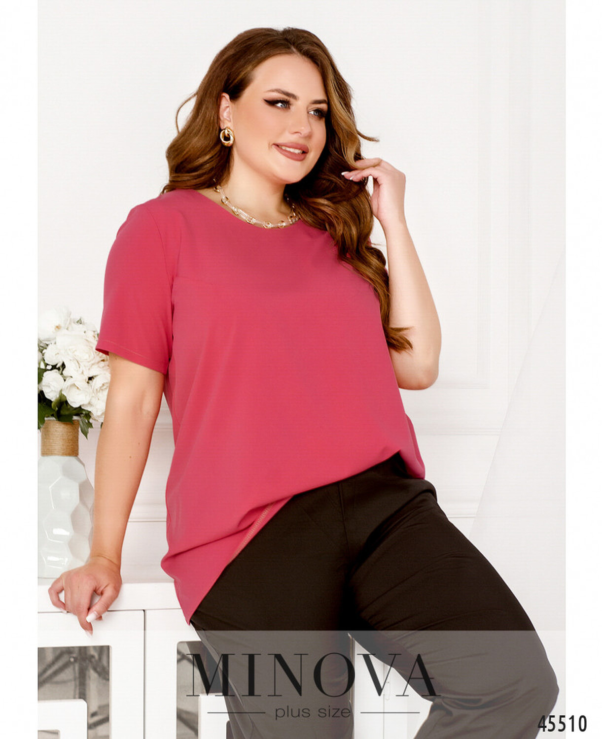 Блуза №2283-малиновий