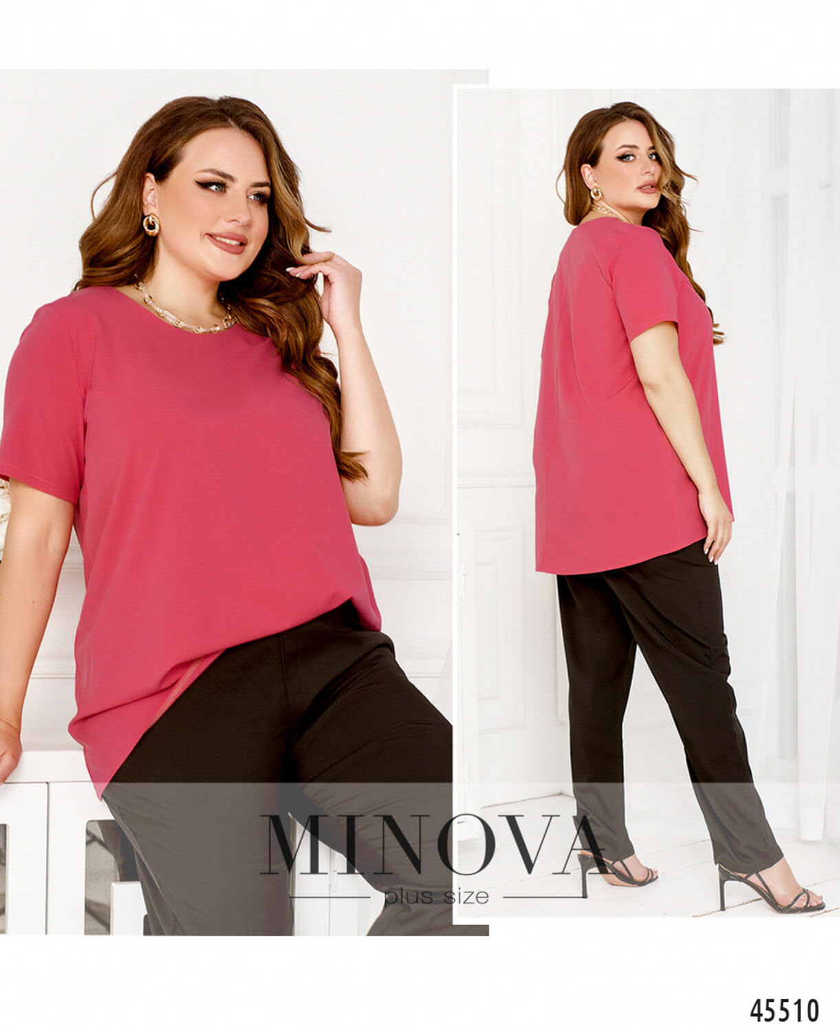 Блуза №2283-малиновий