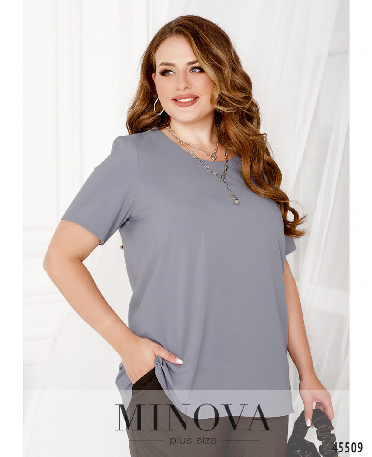Блуза №2283-сірий