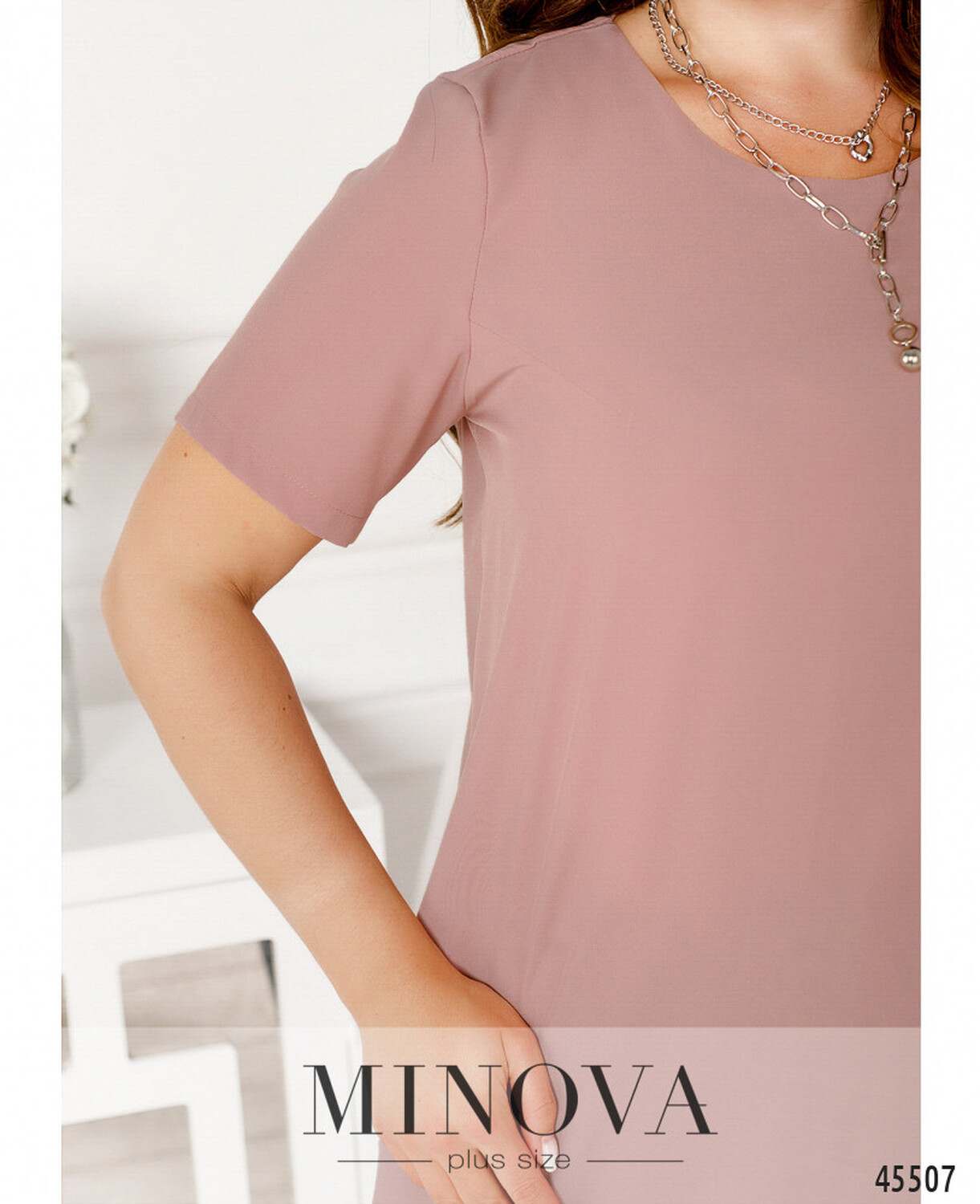 Блуза №2283-пудра Блуза №2283-пудра