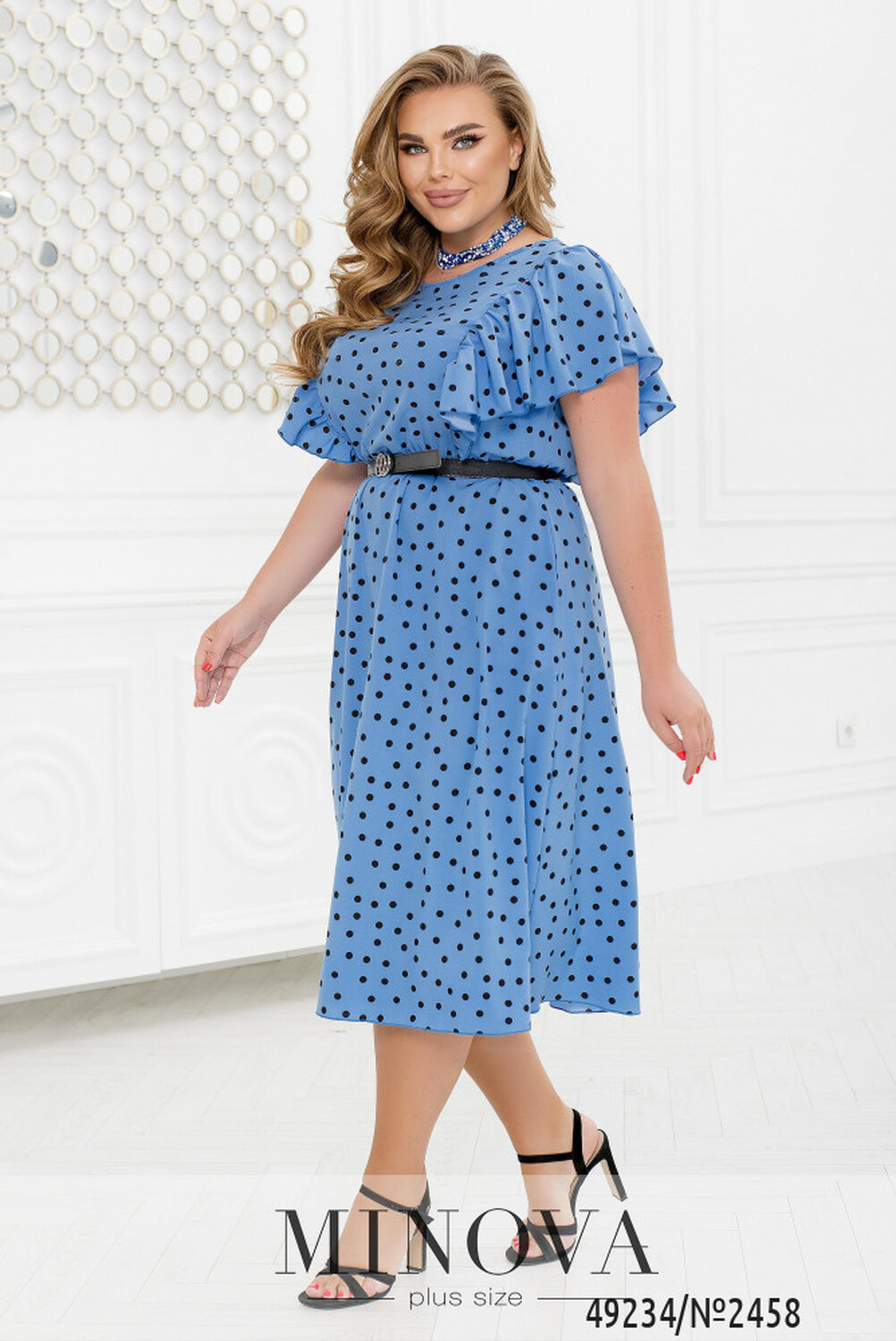 Сукня №2458-блакитний