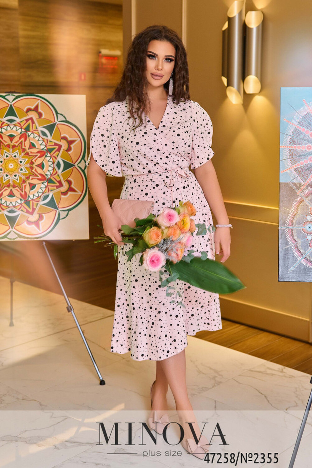 Сукня №2355-пудра