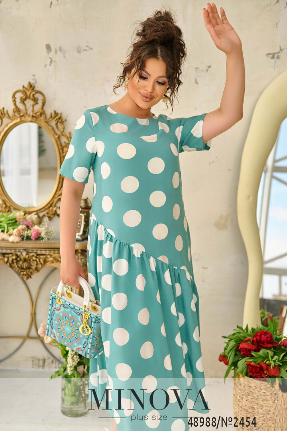 Сукня №2454-бірюзовий Сукня №2454-бірюзовий