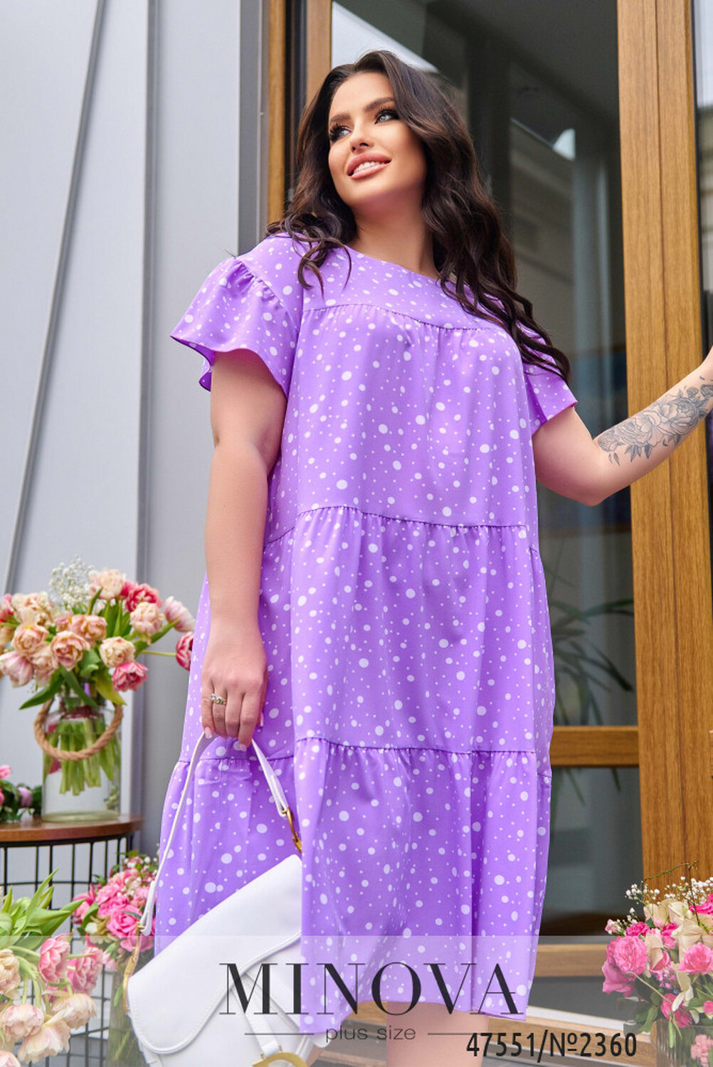 Сукня №2360-бузковий