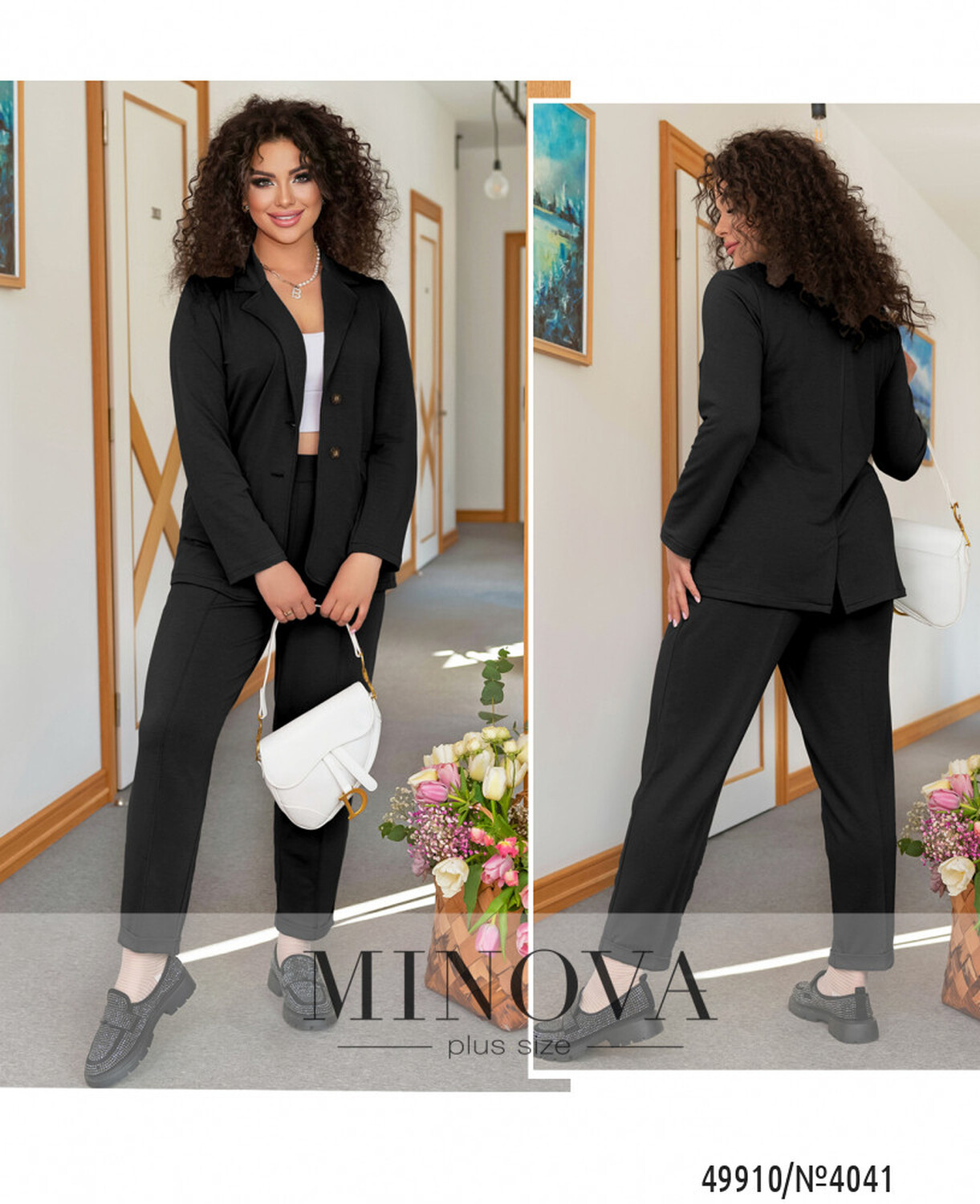 Костюм №4041-чорний