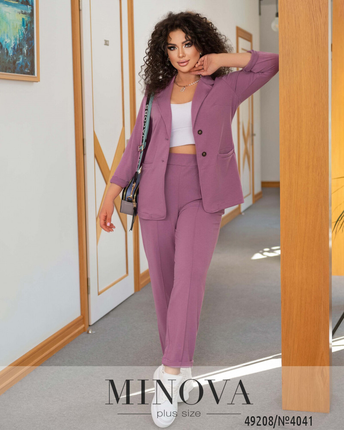 Костюм №4041-бузковий