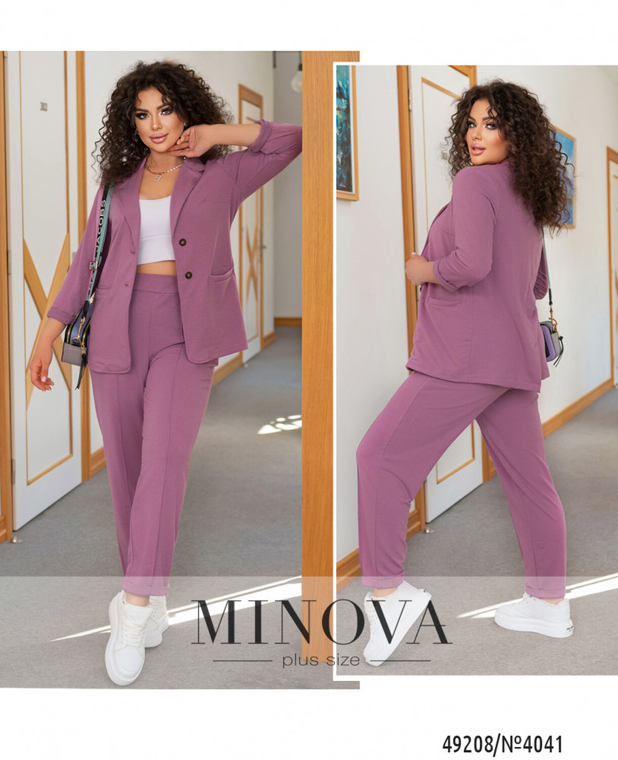 Костюм №4041-бузковий