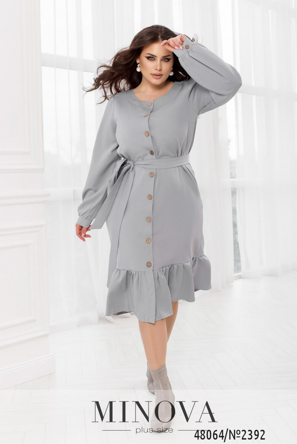 Сукня №2392-сірий